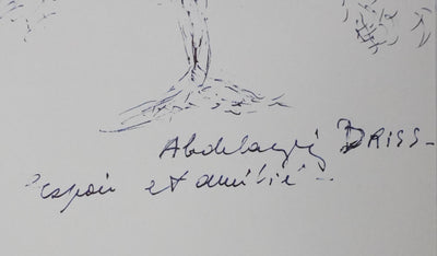 Autographe original de Abdulah DRISS (photo de détail 2) - Crédit photo : Galerie Art.Paris