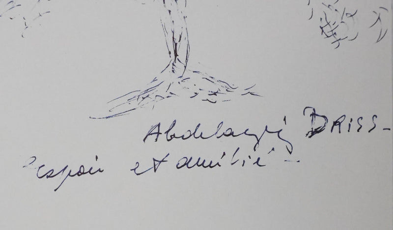 Autographe original de Abdulah DRISS (photo de détail 2) - Crédit photo : Galerie Art.Paris