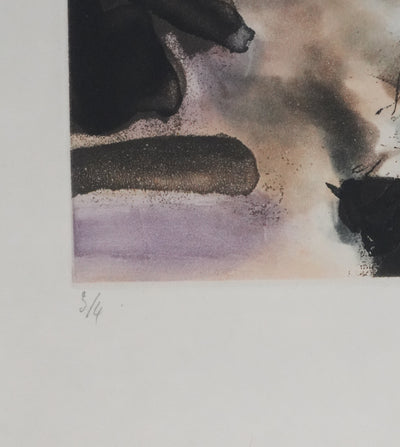 ZAO Wou-Ki : Reflets de l'étang (Japon), Gravure originale signée