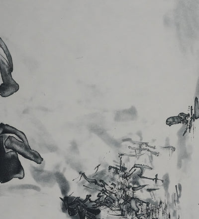 ZAO Wou-Ki : Reflets de l'étang (Etat bleu), Gravure originale