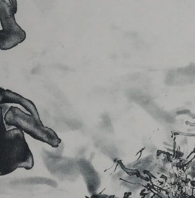 ZAO Wou-Ki : Reflets de l'étang (Etat bleu), Gravure originale