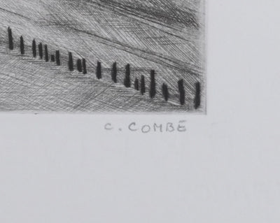 Camille COMBE : Entre les îles, Gravure originale signée