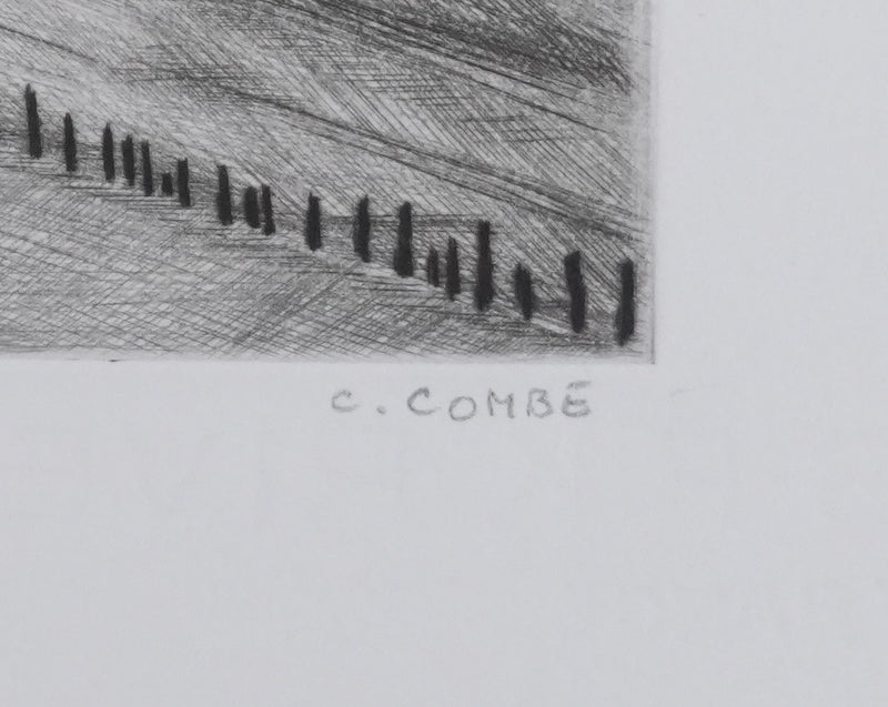 Camille COMBE : Entre les îles, Gravure originale signée