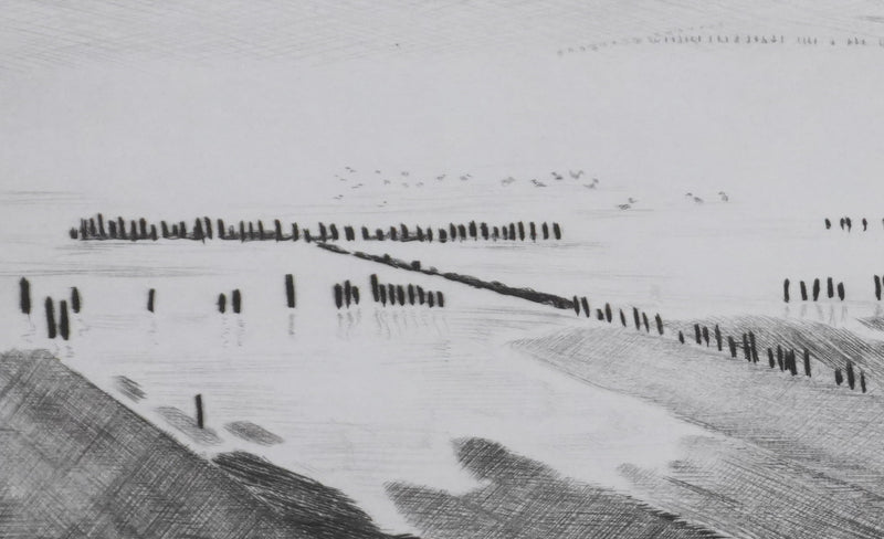 Camille COMBE : Entre les îles, Gravure originale signée
