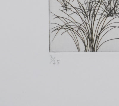 Camille COMBE : Le chemin des dunes, Gravure originale signée