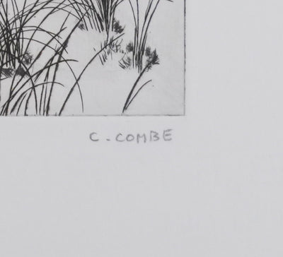 Camille COMBE : Le chemin des dunes, Gravure originale signée