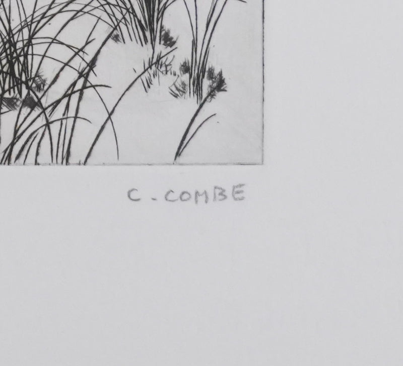 Camille COMBE : Le chemin des dunes, Gravure originale signée