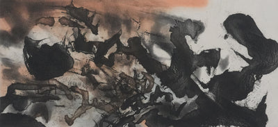 ZAO Wou-Ki : Obscurité du lac (Japon), Gravure originale signée