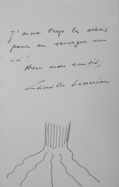 Autographe original de Camille LEMERCIER (vue générale) - Crédit photo : Galerie Art.Paris