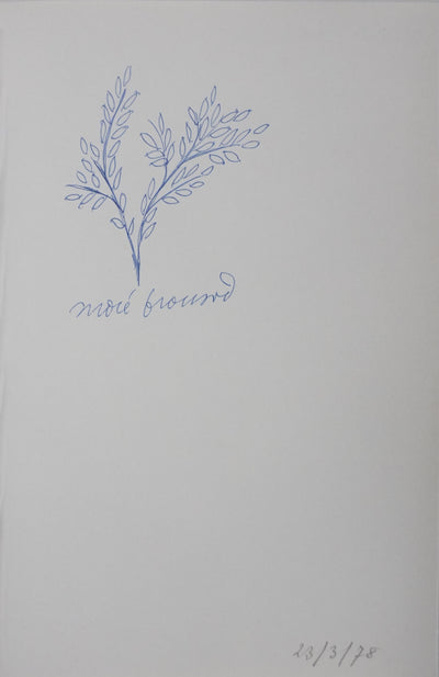 Autographe original de André FROSSARD (photo de détail 3) - Crédit photo : Galerie Art.Paris