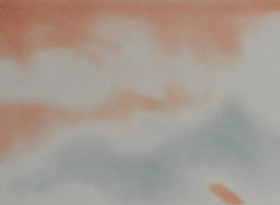 ZAO Wou-Ki : Obscurité du lac (Etat orange), Gravure originale
