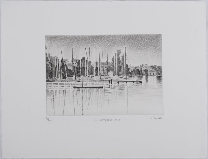 Camille COMBE : Transparences, Gravure originale signée