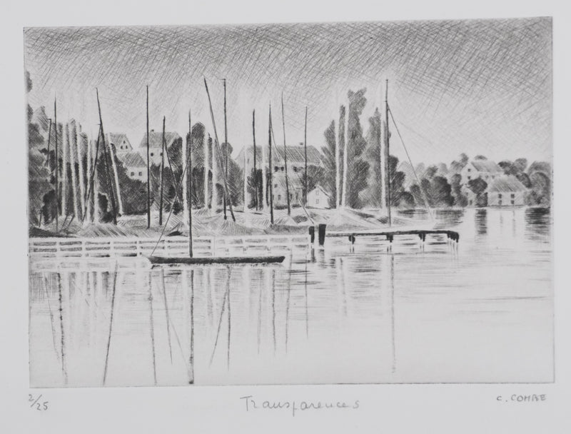 Camille COMBE : Transparences, Gravure originale signée
