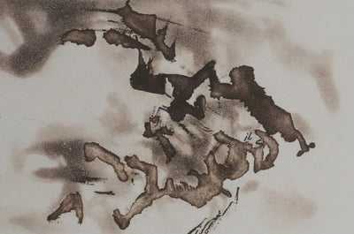 ZAO Wou-Ki : Obscurité du lac (Etat brun), Gravure originale
