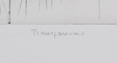Camille COMBE : Transparences, Gravure originale signée