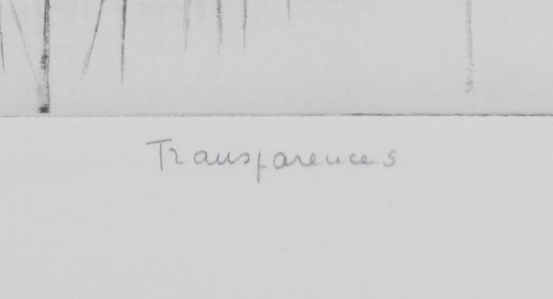Camille COMBE : Transparences, Gravure originale signée