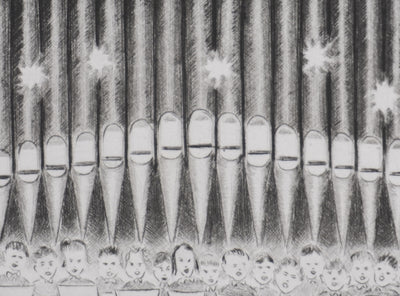 Camille COMBE : Alléluia de Haendel, Gravure originale signée