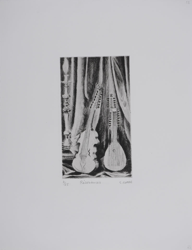 Camille COMBE : Résonnances, Gravure originale signée