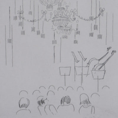 Camille COMBE : Lumières d'un concert d'été, Gravure originale signée