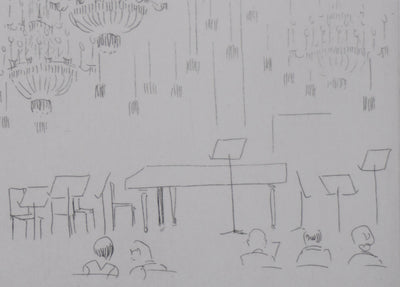 Camille COMBE : Lumières d'un concert d'été II, Gravure originale signée