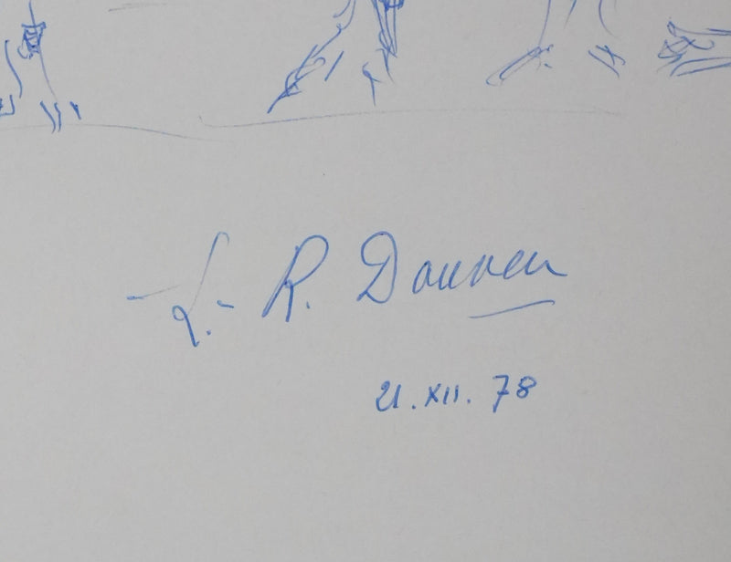 Autographe original de Lucien-René DAUVEN (photo de détail 2) - Crédit photo : Galerie Art.Paris
