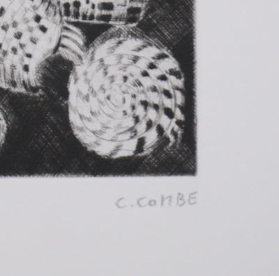 Camille COMBE : Voluta musica, Gravure originale signée