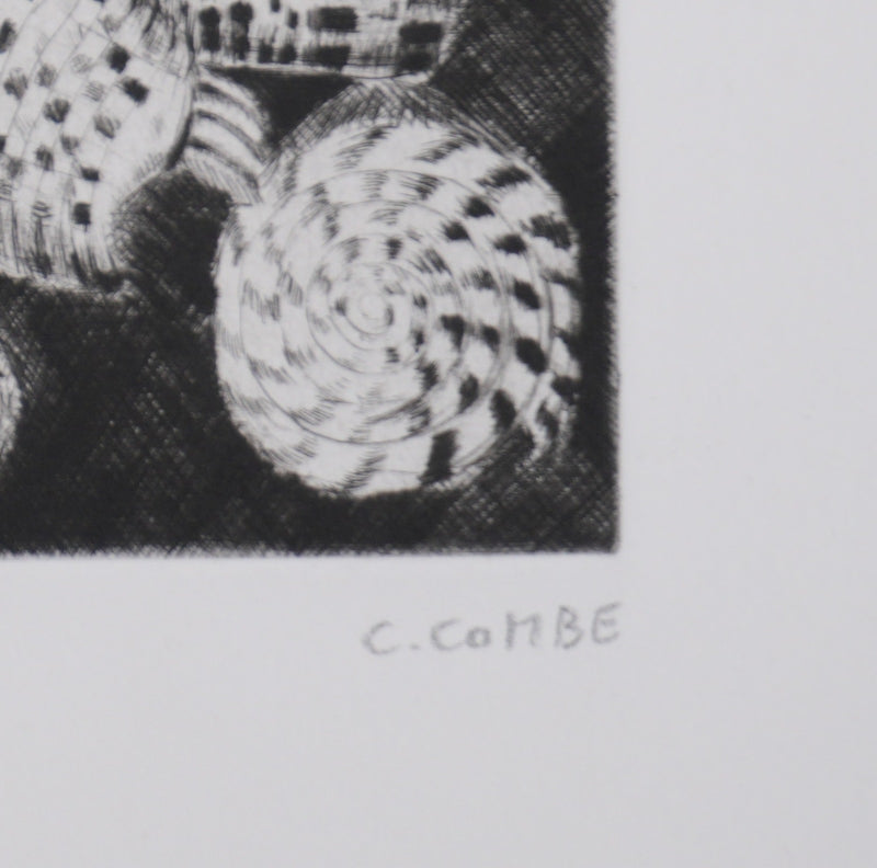 Camille COMBE : Voluta musica, Gravure originale signée