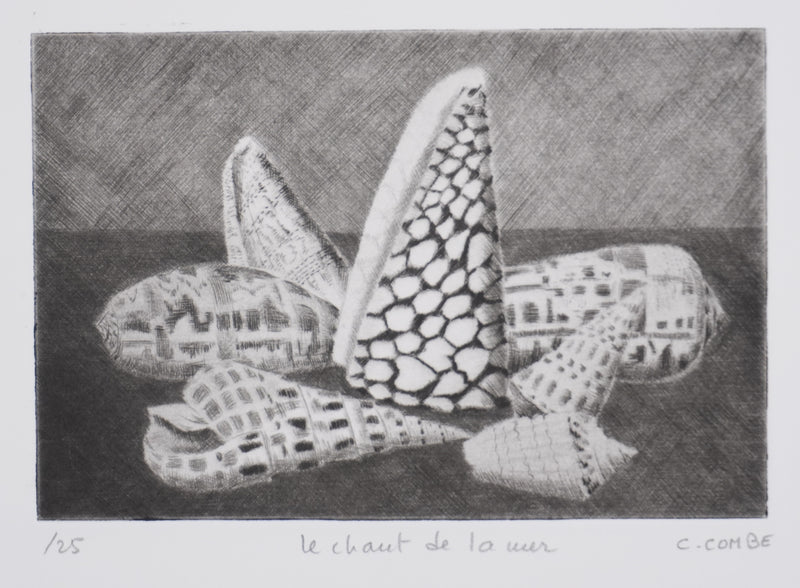 Camille COMBE : Le chant de la mer, Gravure originale signée