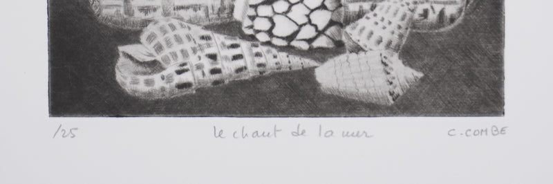 Camille COMBE : Le chant de la mer, Gravure originale signée