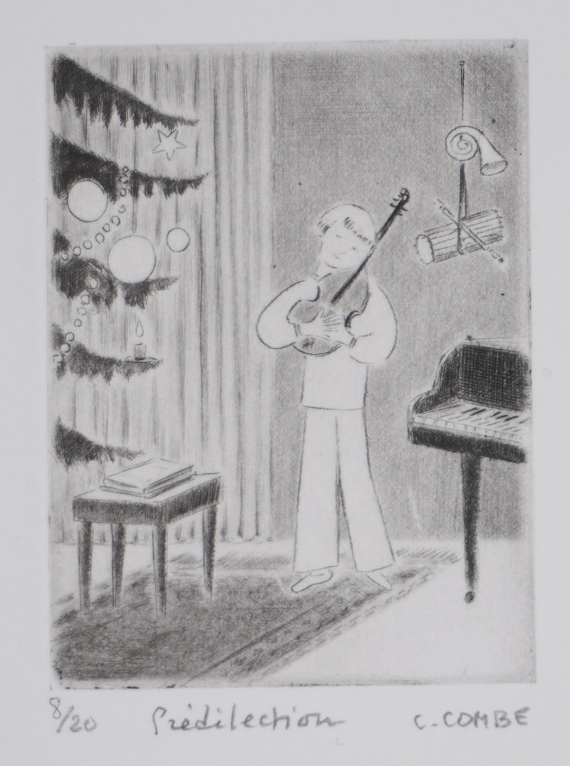 Camille COMBE : Prédilection, Gravure originale signée