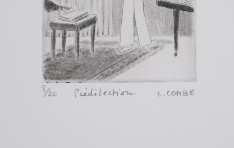 Camille COMBE : Prédilection, Gravure originale signée