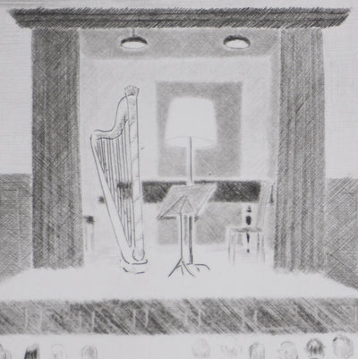 Camille COMBE : Attente, Gravure originale signée