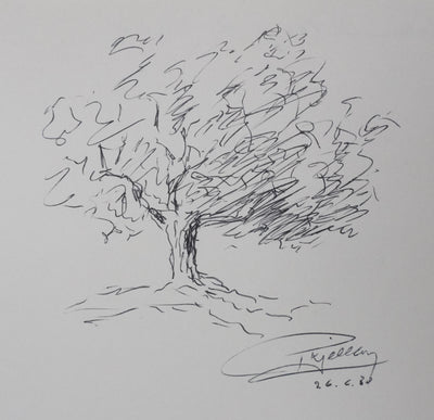 Autographe original de Pierre KJELLBERG (vue générale) - Crédit photo : Galerie Art.Paris