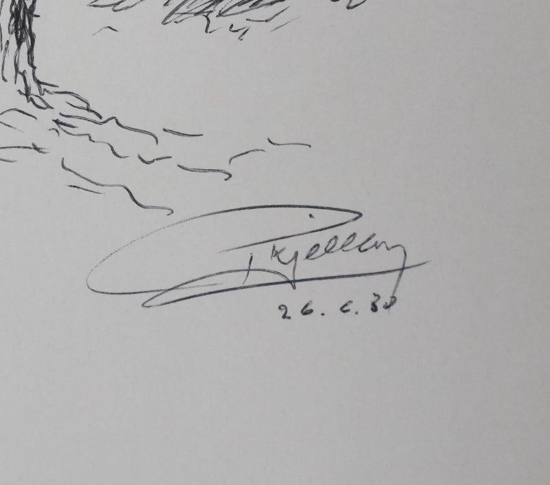Autographe original de Pierre KJELLBERG (photo de détail 3) - Crédit photo : Galerie Art.Paris