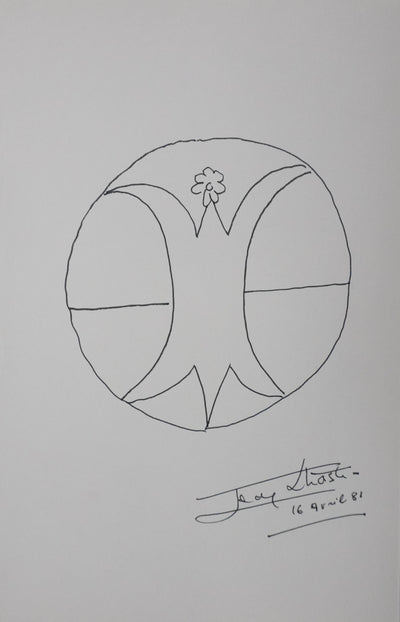 Autographe original de Jean LHOSTE (vue générale) - Crédit photo : Galerie Art.Paris