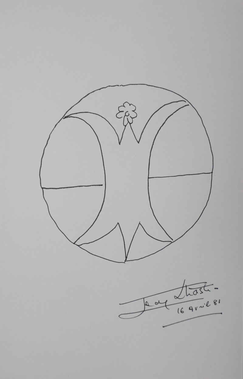 Autographe original de Jean LHOSTE (vue générale) - Crédit photo : Galerie Art.Paris