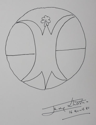 Autographe original de Jean LHOSTE (photo de détail 3) - Crédit photo : Galerie Art.Paris