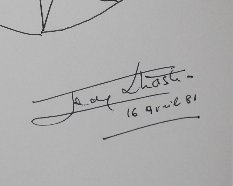 Autographe original de Jean LHOSTE (photo de détail 2) - Crédit photo : Galerie Art.Paris