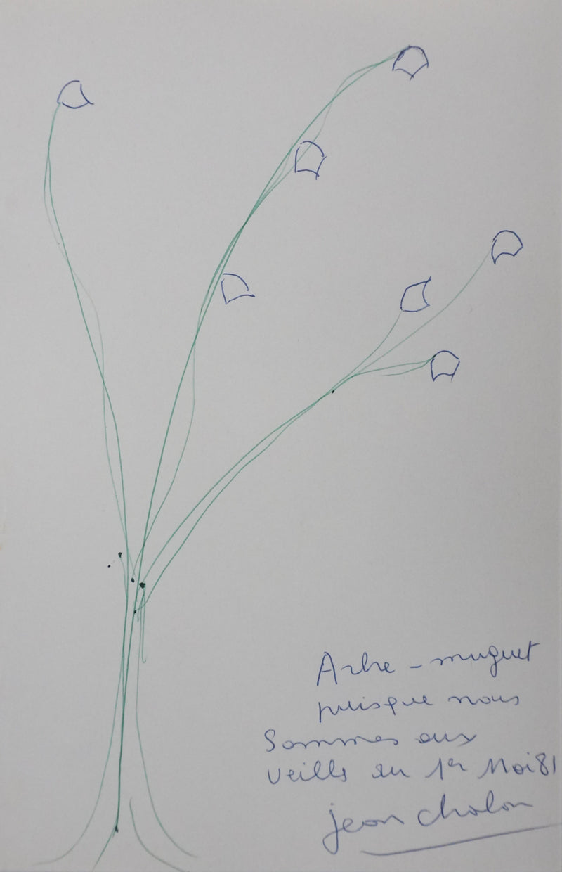 Autographe original de Jean CHALON (vue générale) - Crédit photo : Galerie Art.Paris