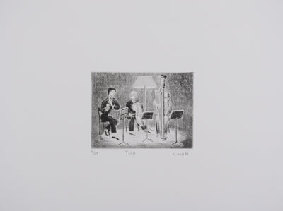 Camille COMBE : Trio, Gravure originale signée