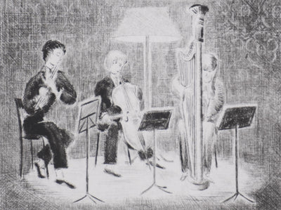 Camille COMBE : Trio, Gravure originale signée