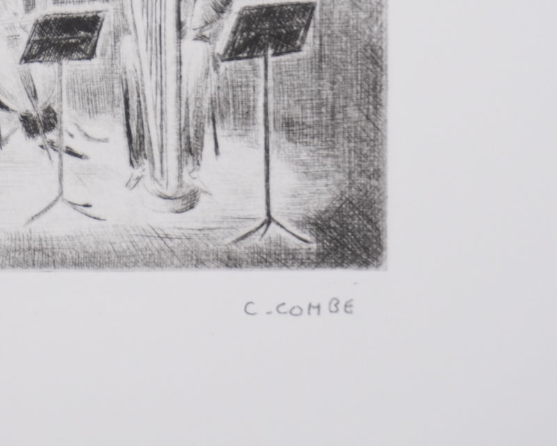 Camille COMBE : Trio, Gravure originale signée