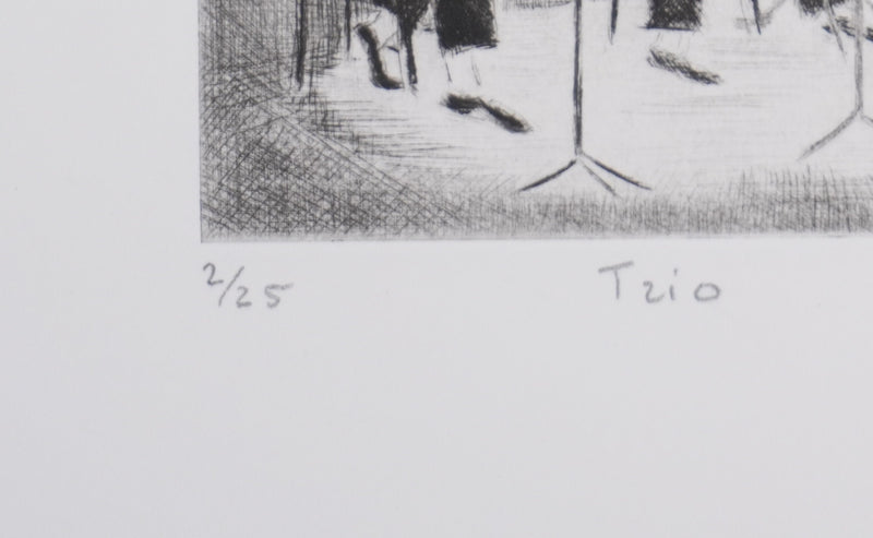 Camille COMBE : Trio, Gravure originale signée