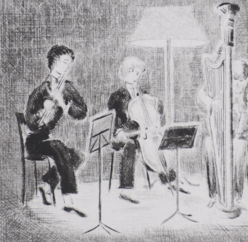 Camille COMBE : Trio, Gravure originale signée