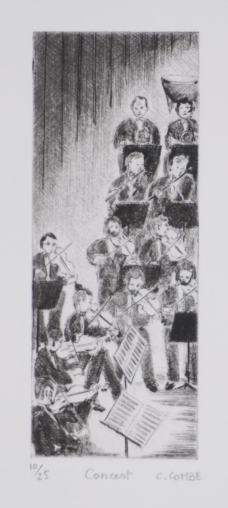 Camille COMBE : Concert, Gravure originale signée