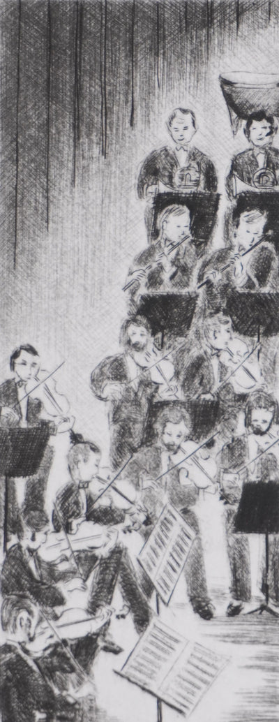 Camille COMBE : Concert, Gravure originale signée