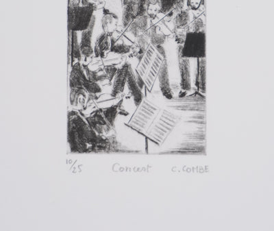 Camille COMBE : Concert, Gravure originale signée