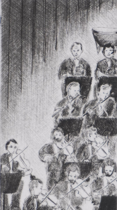 Camille COMBE : Concert, Gravure originale signée