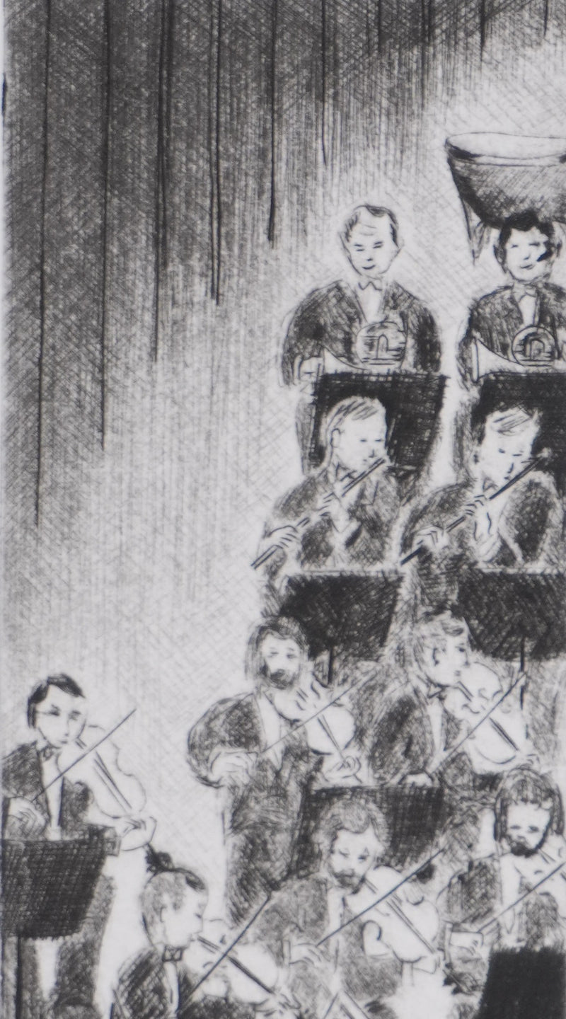 Camille COMBE : Concert, Gravure originale signée