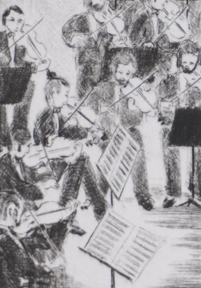 Camille COMBE : Concert, Gravure originale signée